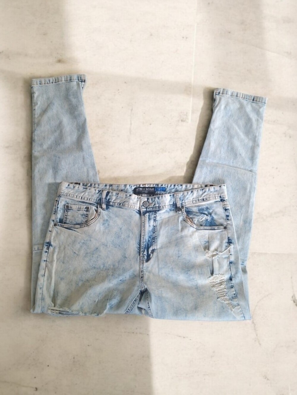 Hyper Denim Light Blue Acid-Wash Women’s Jeans